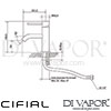 Cifial 32400MI-X20 U PVD X20 Mini Mono Basin Mixer Dimensions